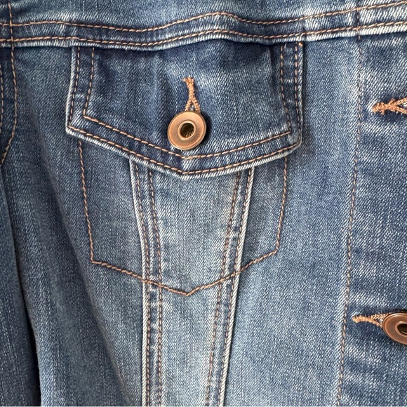 Tribal Jeans- denim jacket slight puff sleeve size S - Picture 4 of 9